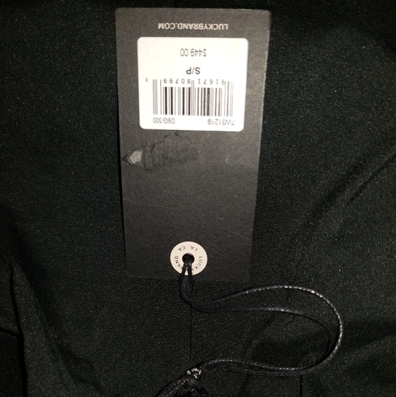 Lucky Brand Dark Green 100% Leather Suede Texture Moto Jacket Small Imperfection - Picture 8 of 10